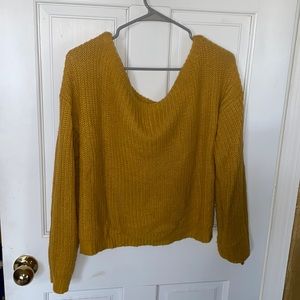 Mustard gold Missguided off shoulder knit